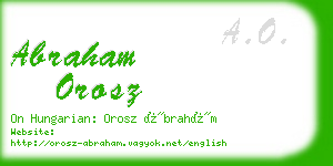 abraham orosz business card